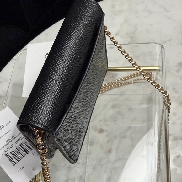 Coach Black Leather Mini Crossbody with Gold Hardware - Picture 3 of 4